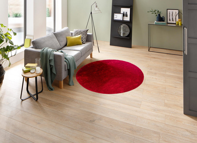 Covor rotund Micro Soft Ideal extra-pufos roșu, 140 cm - LunaHome.ro