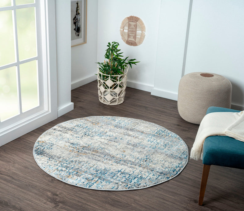 Covor rotund MyLook cu design modern, model 3D 120 cm diametru - LunaHome.ro