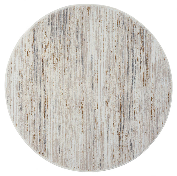 Covor rotund MyPassion moale si pufos crem, 120 cm diametru - LunaHome.ro