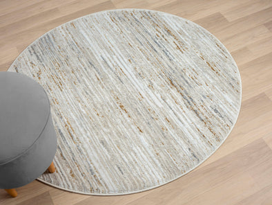 Covor rotund MyPassion moale si pufos crem, 120 cm diametru - LunaHome.ro