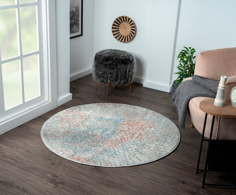 Covor rotund MyRoots cu aspect vintage modern 120 cm - LunaHome.ro