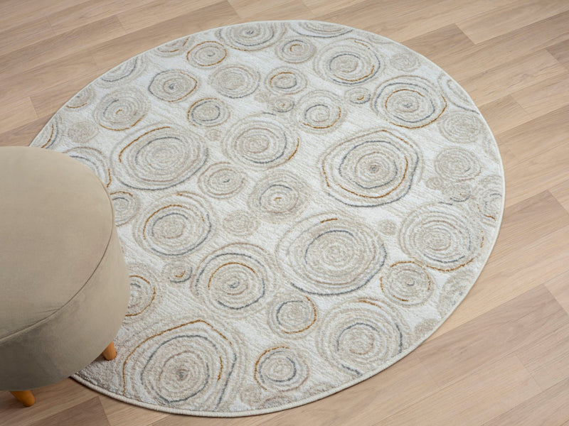 Covor rotund MyStyle cu design scandi modern, 120 cm diametru - LunaHome.ro