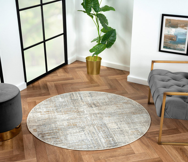 Covor rotund MyTaste cu aspect vintage foarte moale 120 cm - LunaHome.ro