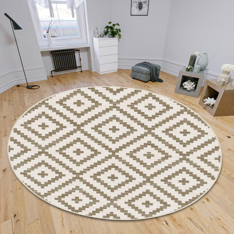Covor rotund Ronda reversibil, potrivit si pentru exterior 120 cm - LunaHome.ro