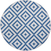 Covor rotund Ronda reversibil, potrivit si pentru exterior, albastru 120 cm - LunaHome.ro