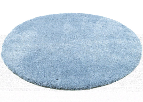 Covor rotund Tom Tailor Cosy pufos albastru deschis 100 cm - LunaHome.ro