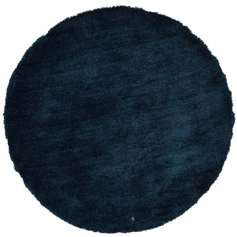 Covor rotund Tom Tailor Cosy pufos albastru închis 100 cm - LunaHome.ro