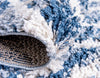 Covor rotund TopShag moale si pufos albastru, 99 cm diametru - LunaHome.ro