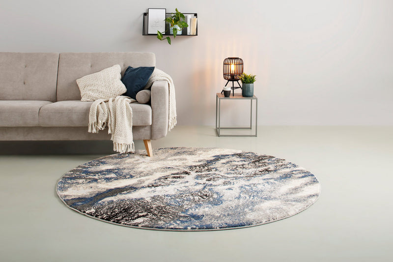 Covor rotund »Dario« cu design modern de marmura, 190 cm diametru - LunaHome.ro