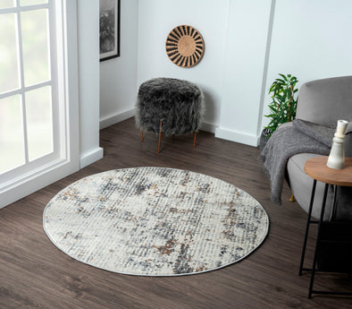 Covor rotund »My Joy« cu design scandi vintage, foarte moale, 120 cm - LunaHome.ro