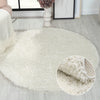 Covor rotund »My Shaggy« foarte pufos, crem 120 cm - LunaHome.ro