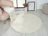 Covor rotund »My Shaggy« foarte pufos, crem 120 cm - LunaHome.ro