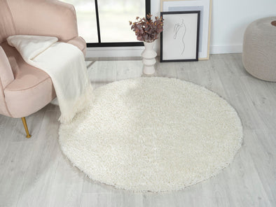 Covor rotund »My Shaggy« foarte pufos, crem 120 cm - LunaHome.ro