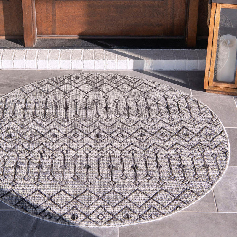 Covor rotund »Outdoor Crosses« pentru interior si exterior, 122 cm - LunaHome.ro