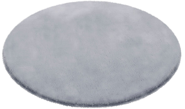 Covor rotund »Rabbit« cu textura de blana de iepure, gri 200 cm - LunaHome.ro