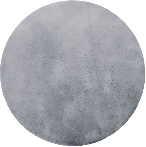 Covor rotund »Rabbit« cu textura de blana de iepure, gri 200 cm - LunaHome.ro