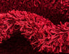 Covor rotund »Shaggy Shag« roșu foarte moale si pufos, 122 cm diametru - LunaHome.ro