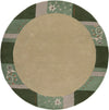Covor rotund din lână »Royal Ganges« cu design modern, verde 150 cm - LunaHome.ro