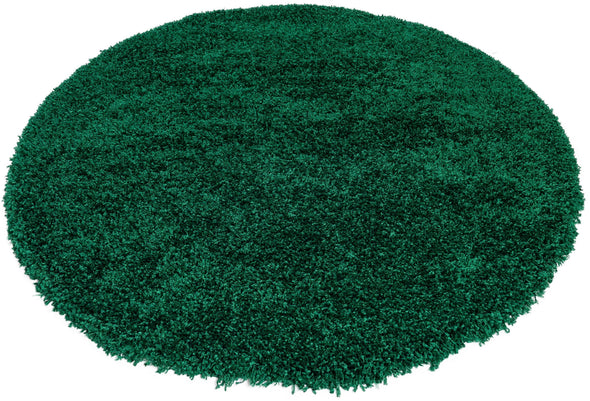 Covor rotund foarte pufos Shaggy 30 verde 140 cm - LunaHome.ro