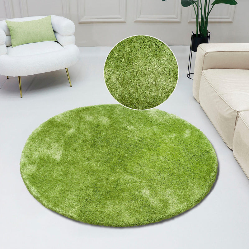 Covor shaggy Dana Bruno Banani rotund verde 140 cm - LunaHome.ro