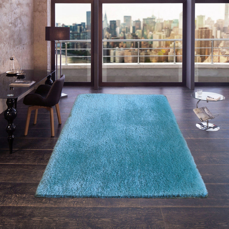 Covor shaggy »Lasse« foarte gros si pufos, bleu 160x230 cm - LunaHome.ro