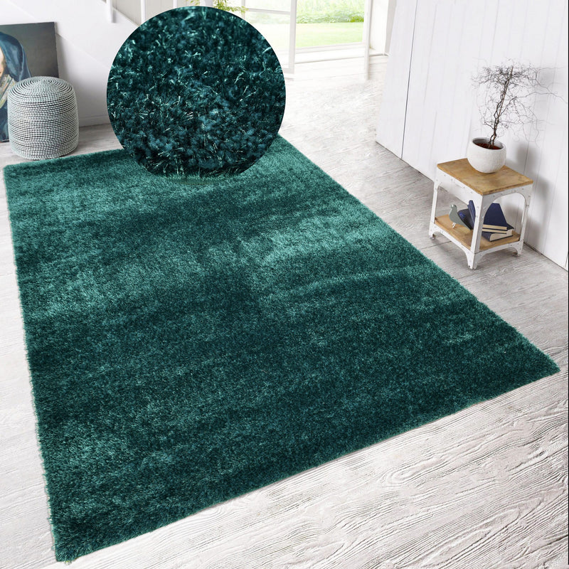 Covor shaggy »Malin« foarte moale si pufos verde smarald 120x180 cm - LunaHome.ro