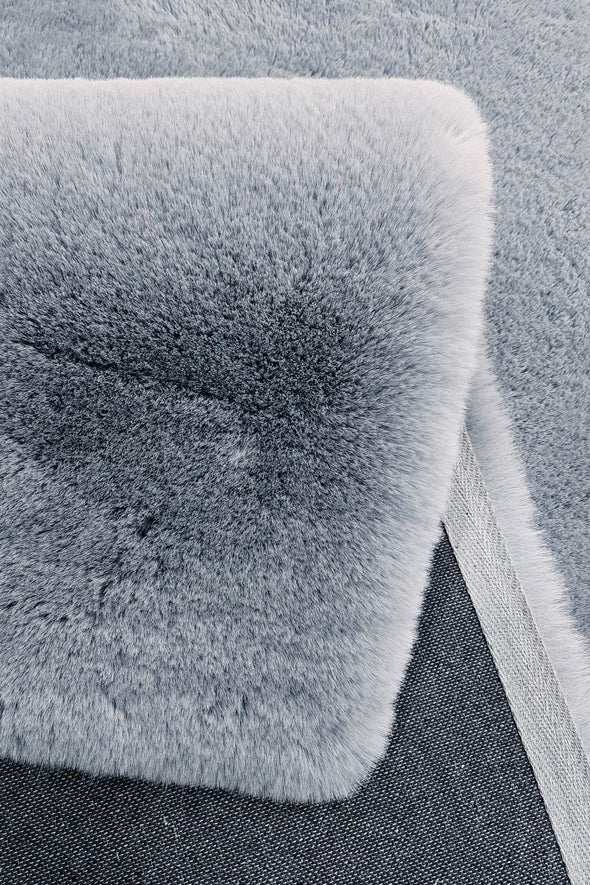 Covor sintetic »Balu« cu textura de blana de iepure gri 200x300 cm - LunaHome.ro