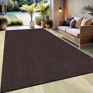 Covor traversa Anna potrivit si la exterior maro 60x110 cm - LunaHome.ro