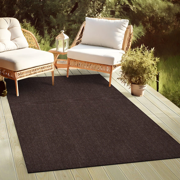Covor traversa Anna potrivit si la exterior maro 60x110 cm - LunaHome.ro