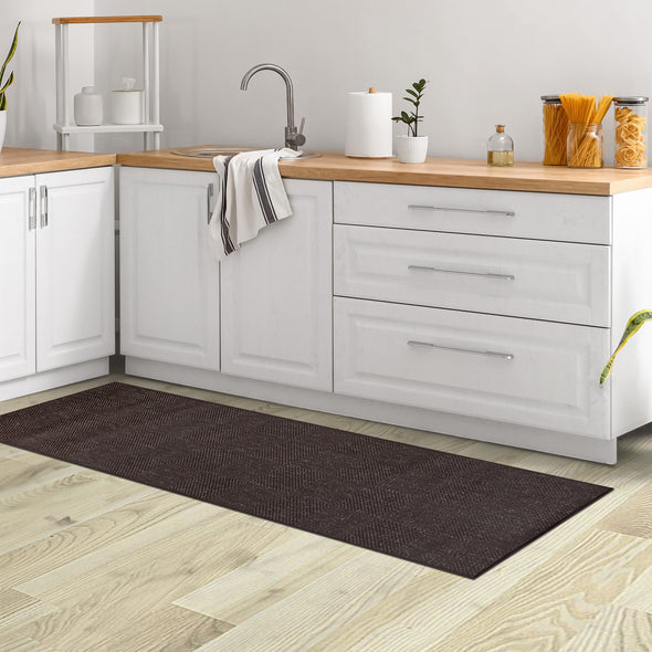 Covor traversa Anna potrivit si la exterior maro 80x250 cm - LunaHome.ro