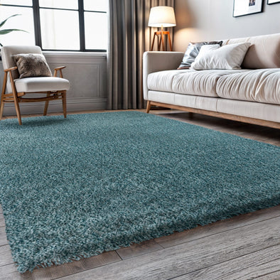 Covor traversa Banji albastru foarte moale și pufos 70x140 cm - LunaHome.ro