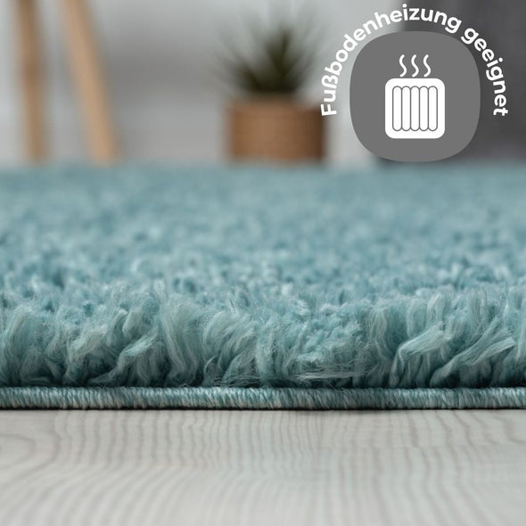 Covor traversa Banji albastru foarte moale și pufos 70x140 cm - LunaHome.ro