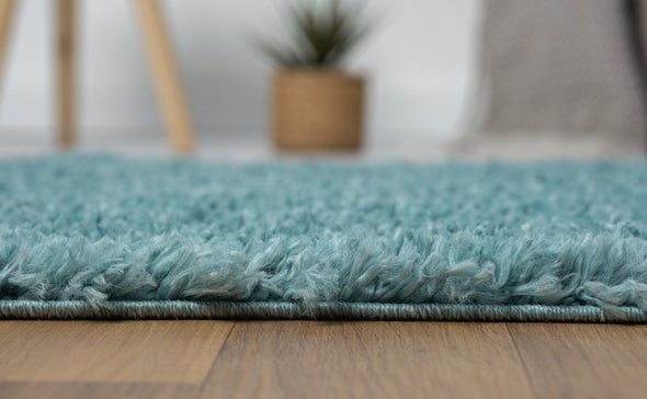 Covor traversa Banji albastru foarte moale și pufos 70x140 cm - LunaHome.ro