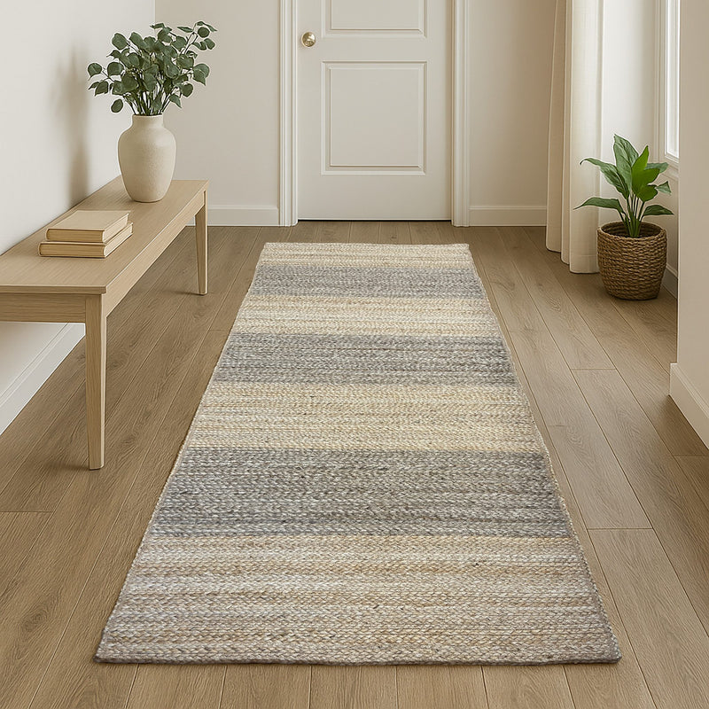 Covor traversă Bengal din iută împletit manual 80x250 cm - LunaHome.ro