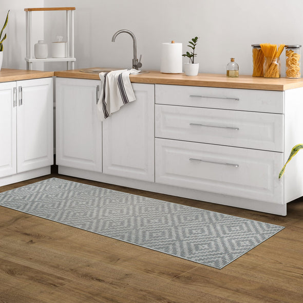 Covor traversa Cordoba de interior si exterior gri 67x230 cm