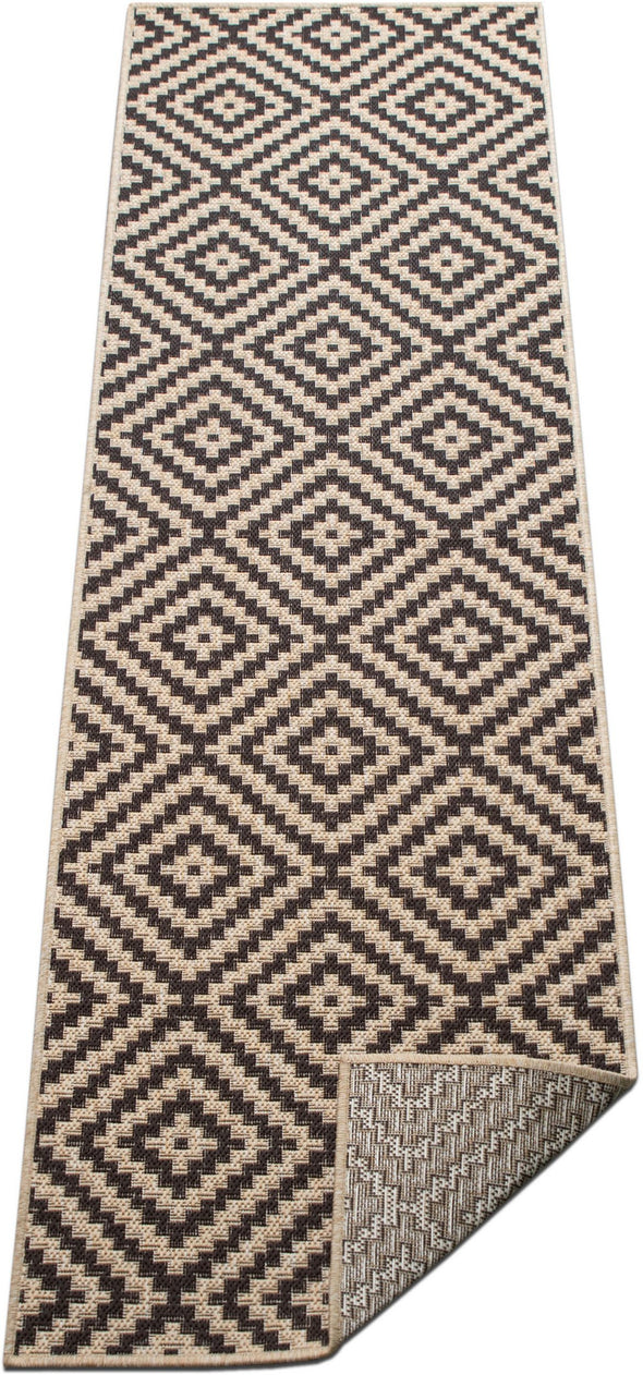 Covor traversa Cordoba de interior si exterior maro 67x230 cm - LunaHome.ro