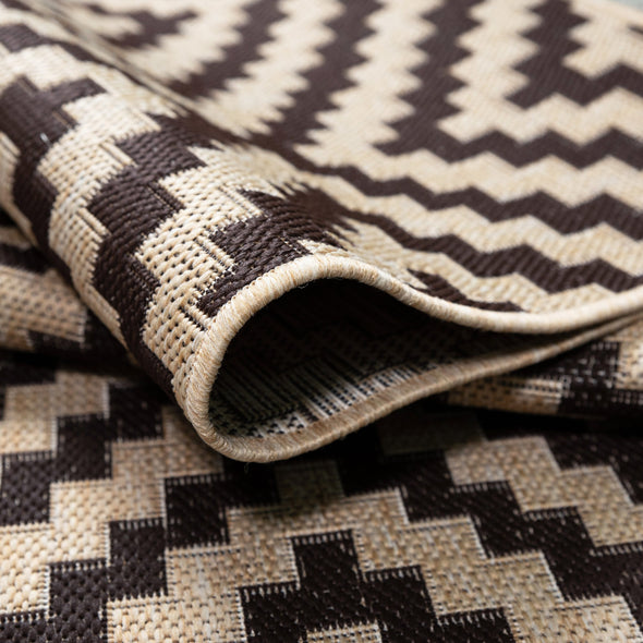 Covor traversa Cordoba de interior si exterior maro 67x230 cm - LunaHome.ro