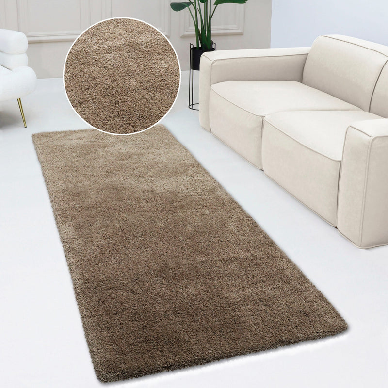 Covor traversă Desner culoare nisip foarte moale si pufos 80x500 cm - LunaHome.ro