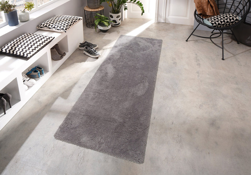 Covor traversă Desner gri foarte moale si pufos 80x500 cm - LunaHome.ro