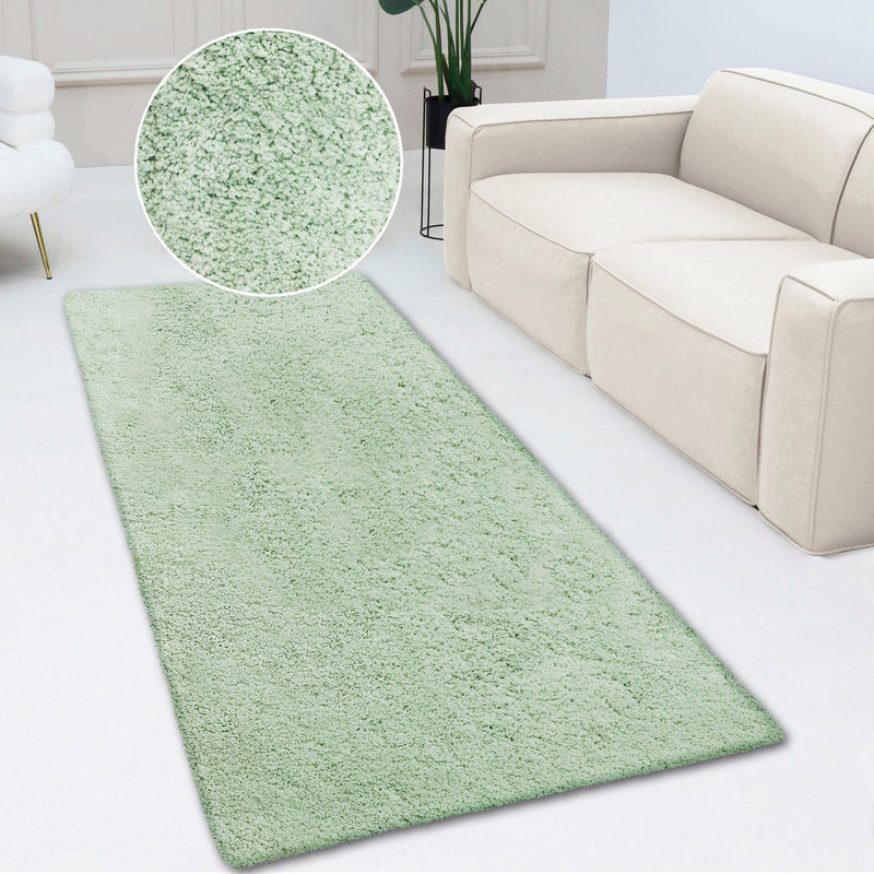 Covor traversa Desner verde foarte gros si moale 67x230 cm - LunaHome.ro