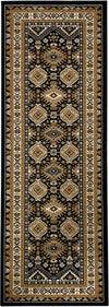 Covor traversă Diantha cu aspect oriental maro inchis 90x250 cm - LunaHome.ro
