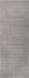 Covor traversă Faron cu fire scurte, design scandinav gri, 80x200 cm - LunaHome.ro