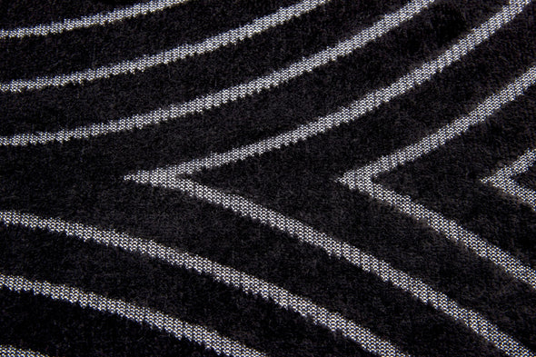 Covor traversa Faron cu fire scurte, design scandinav negru, 80x140 cm - LunaHome.ro