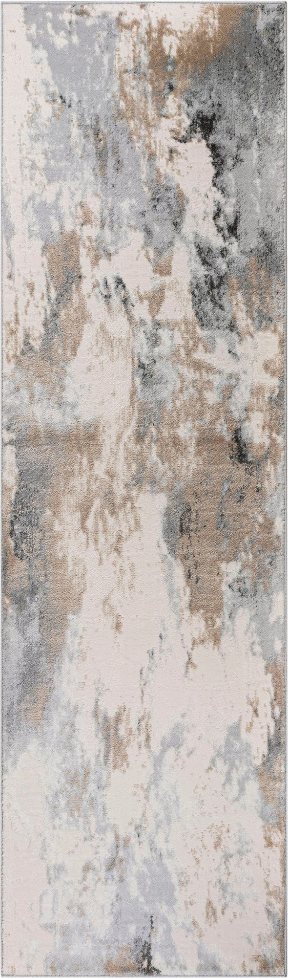 Covor traversa Hamar cu aspect de marmura gri 90x250 cm - LunaHome.ro