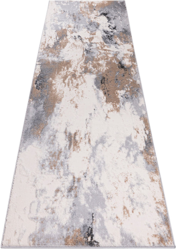 Covor traversa Hamar cu aspect de marmura gri 90x250 cm - LunaHome.ro