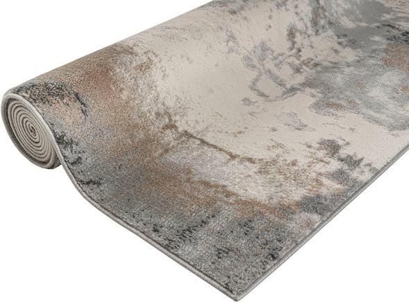 Covor traversa Hamar cu aspect de marmura gri 90x250 cm - LunaHome.ro