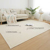Covor traversa Jola cu aspect scandinav 3D crem 60x90 cm - LunaHome.ro