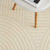 Covor traversa Jola cu aspect scandinav 3D crem 60x90 cm - LunaHome.ro