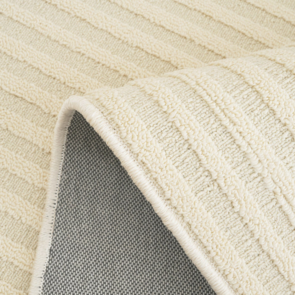 Covor traversa Jola cu aspect scandinav 3D crem 60x90 cm - LunaHome.ro