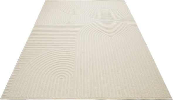 Covor traversa Jola cu aspect scandinav 3D crem 60x90 cm - LunaHome.ro
